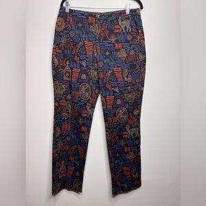 Vintage Chico’s Boho Chic Bold Ankle Pants | Size 12 | Y2K